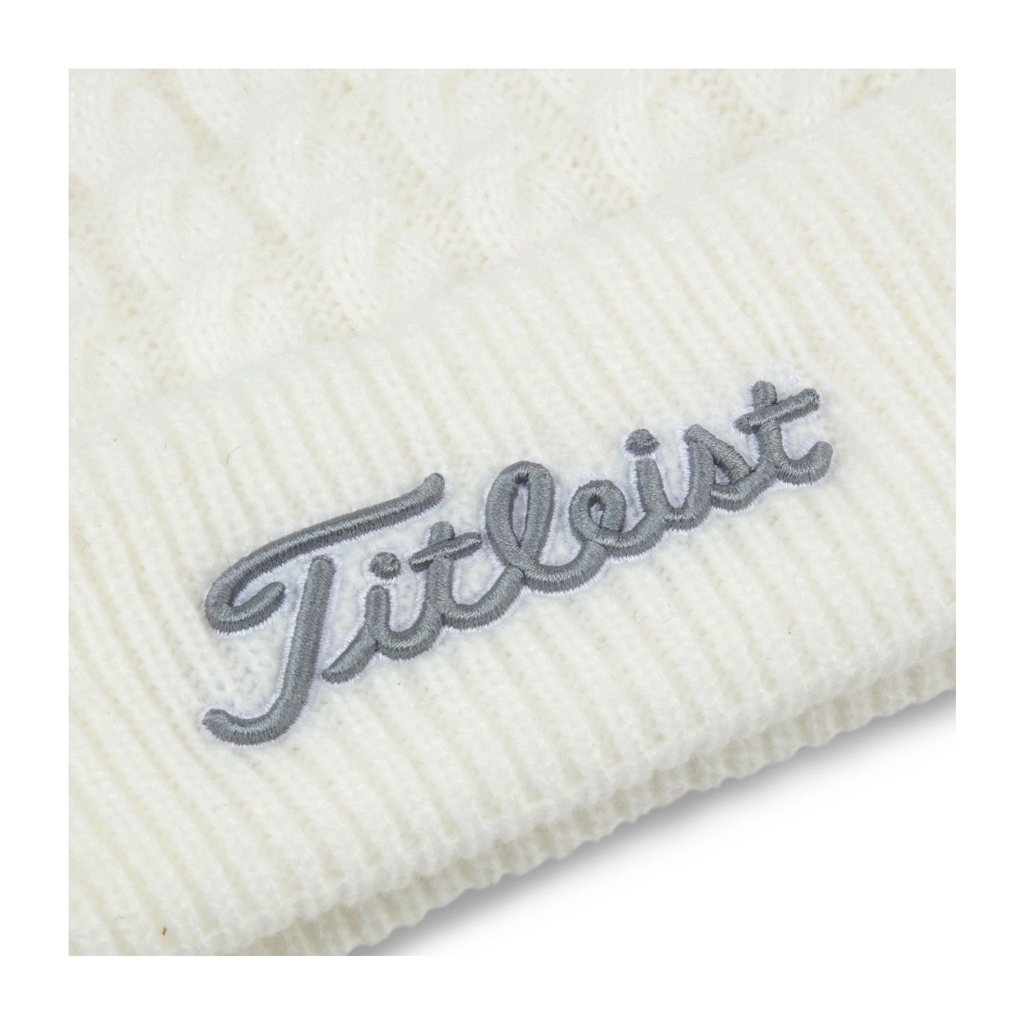 Titleist Strickhaube Knit Pom Pom Weiß/Grau