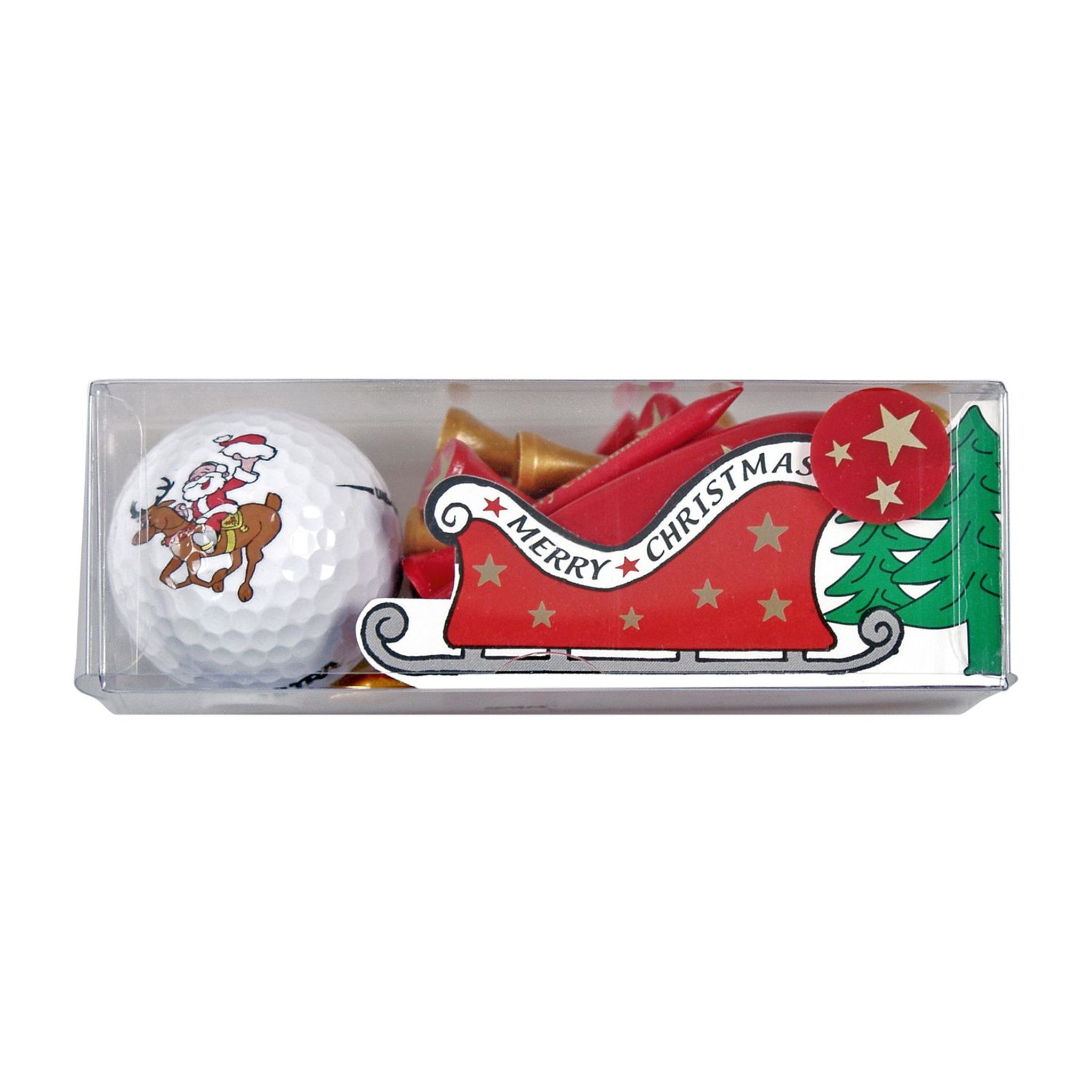 Sportiques Golfgeschenke Reitender Santa (Ball & Tees)