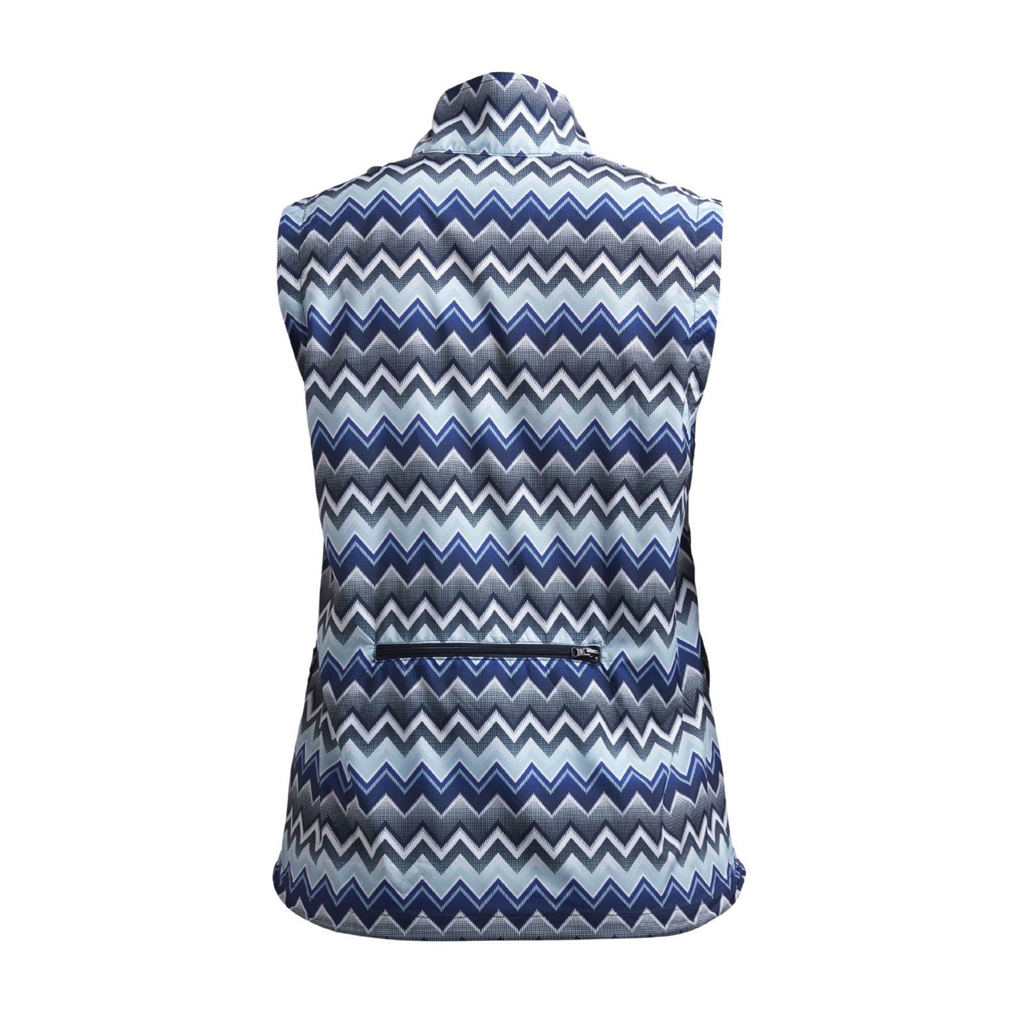 Röhnisch Pocket Wind Vest Zigzag Blue Damen