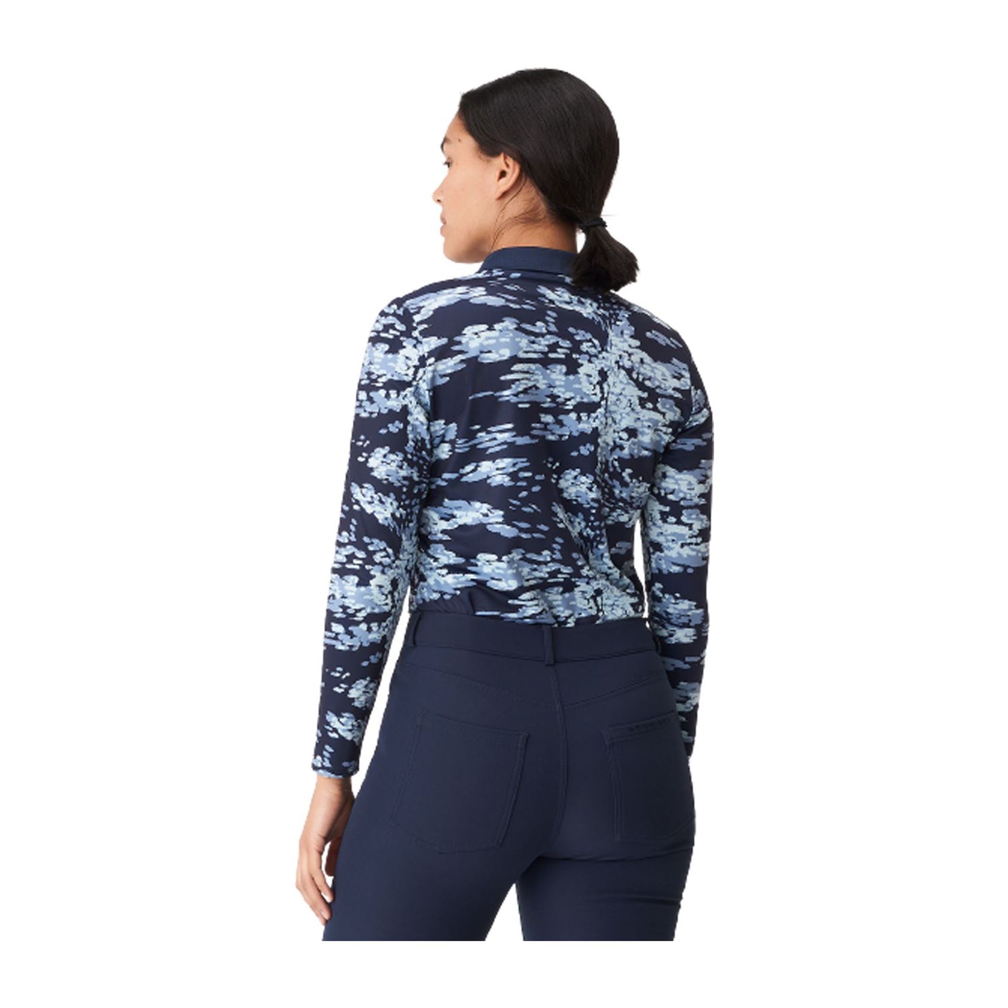 Röhnisch W Polo Sia Langarm Navyblau/Camo Damen