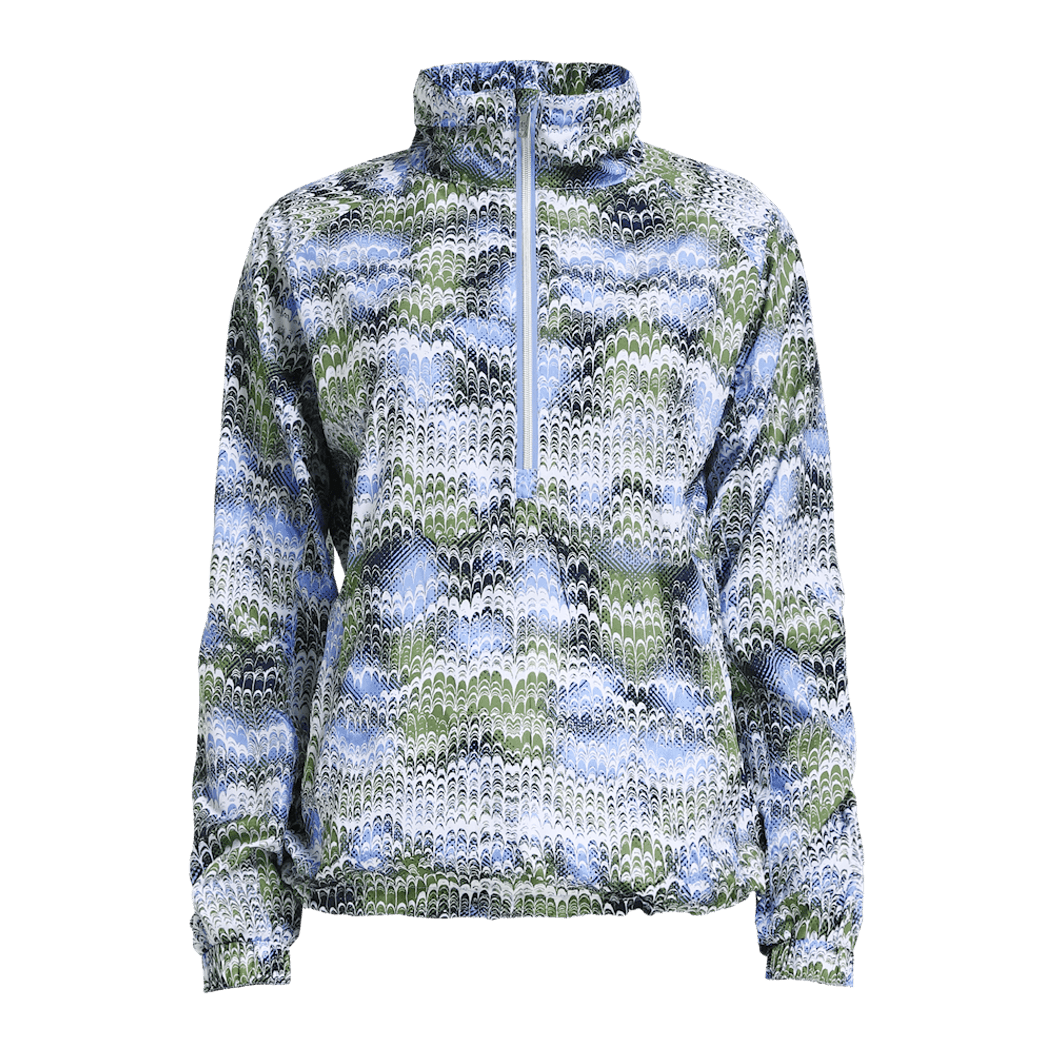 Röhnisch Half Zip Marta WB Blau Shell Ocean Ripple Damen