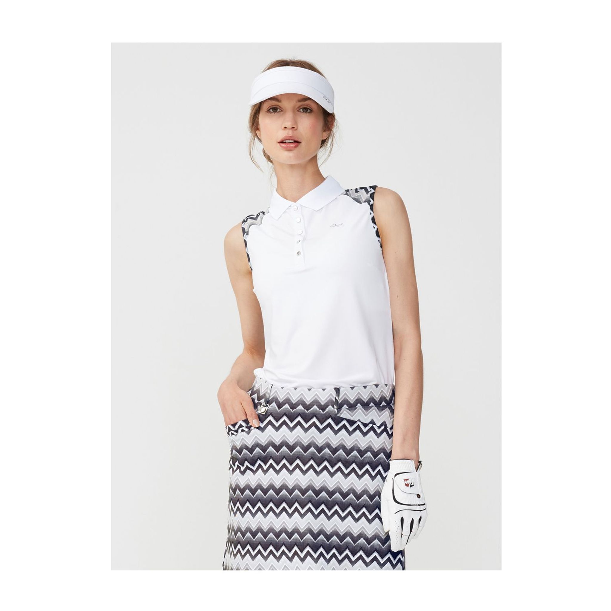 Röhnisch Element SL Polo Zigzag Sand Damen