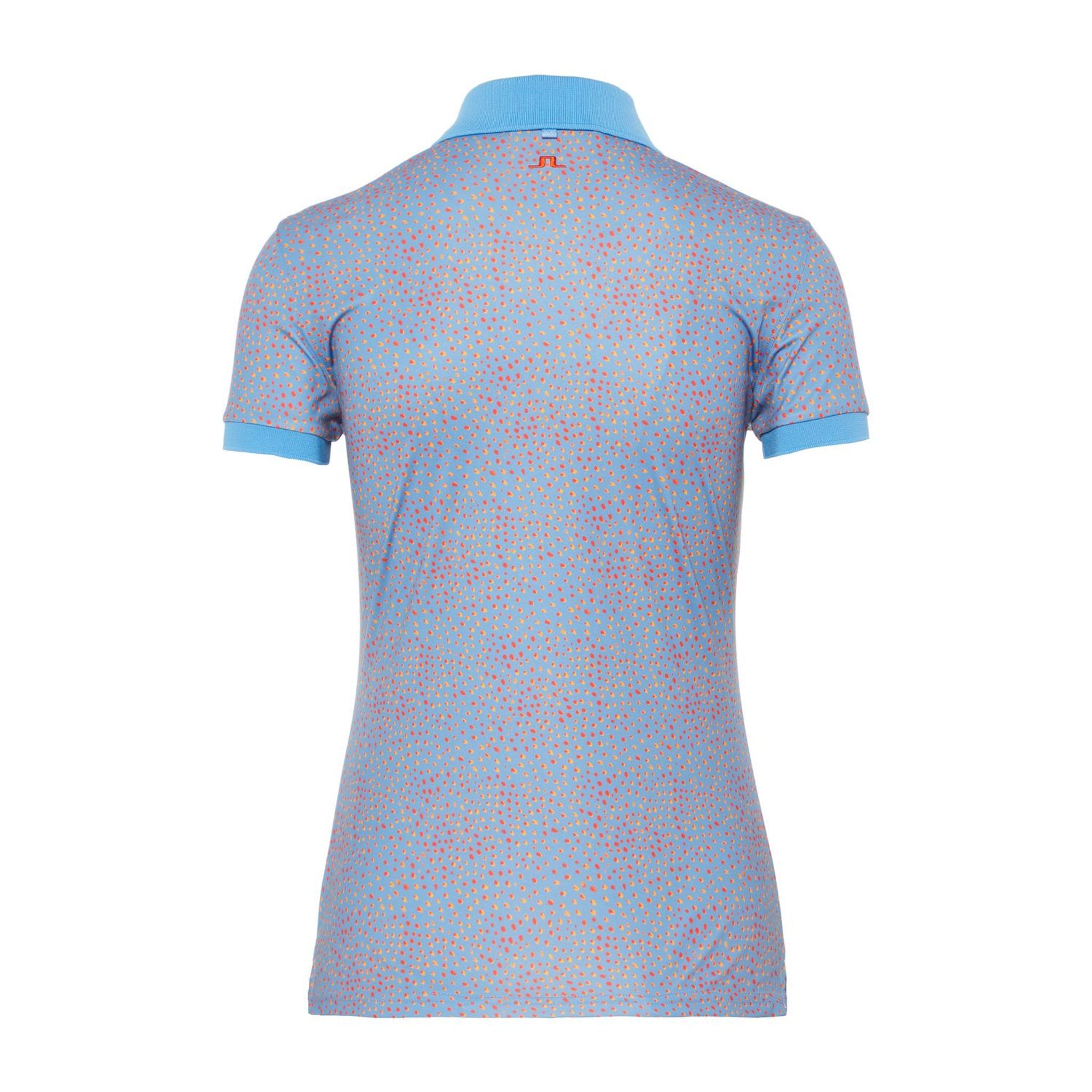 J. Lindeberg W Tour Tech Print-TX Jersey Polo Lake Blue Dot Damen