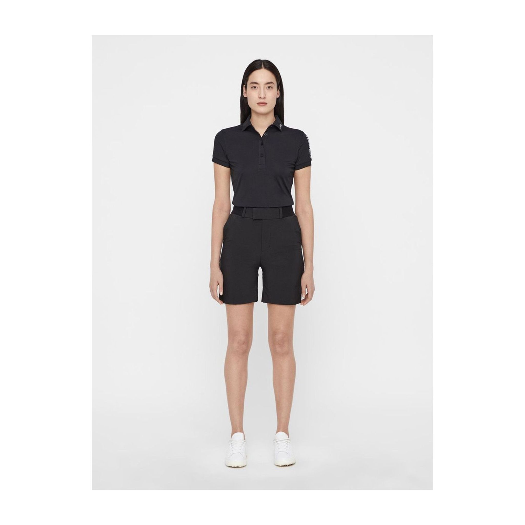 J. Lindeberg W Tour Tech slim TX Jersey Polo Black Damen