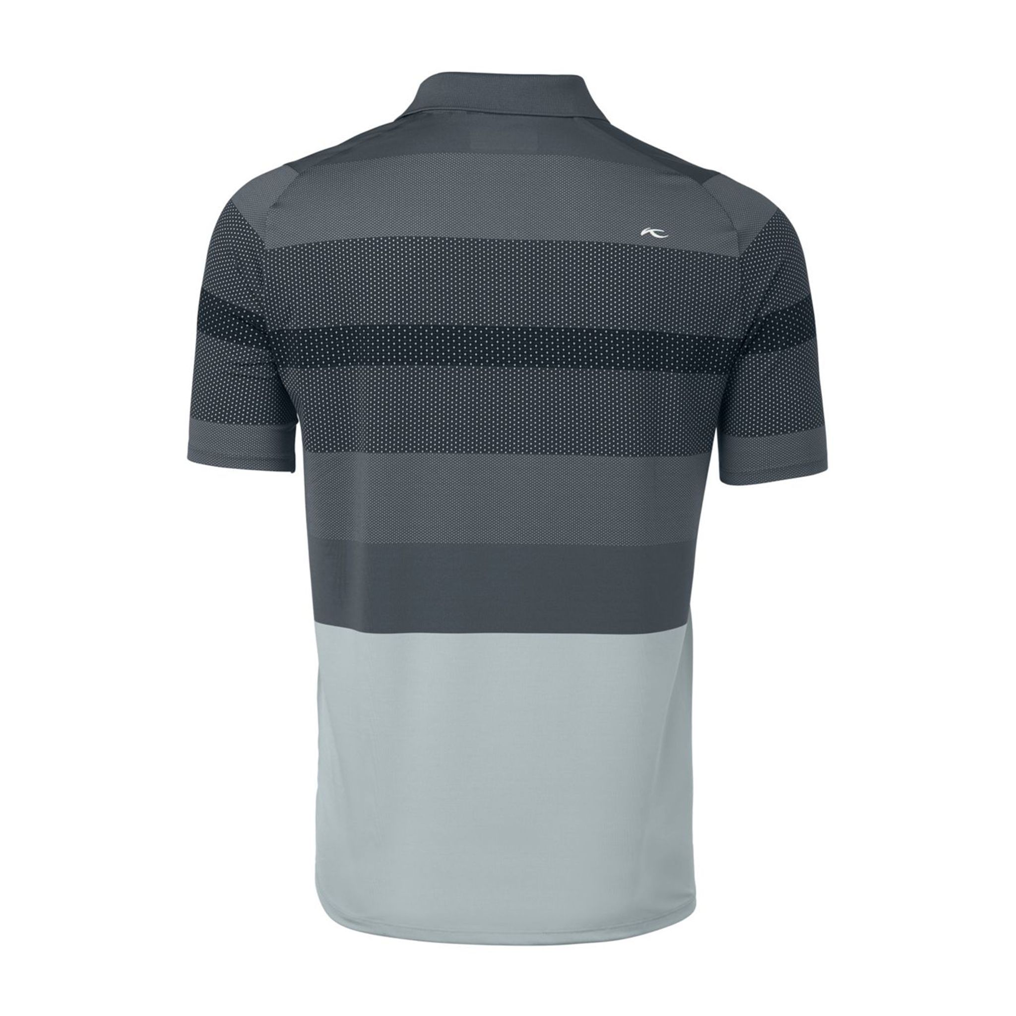 Kjus M Engineered Stripe SS Polo Silver Fog/Dark Dusk Herren