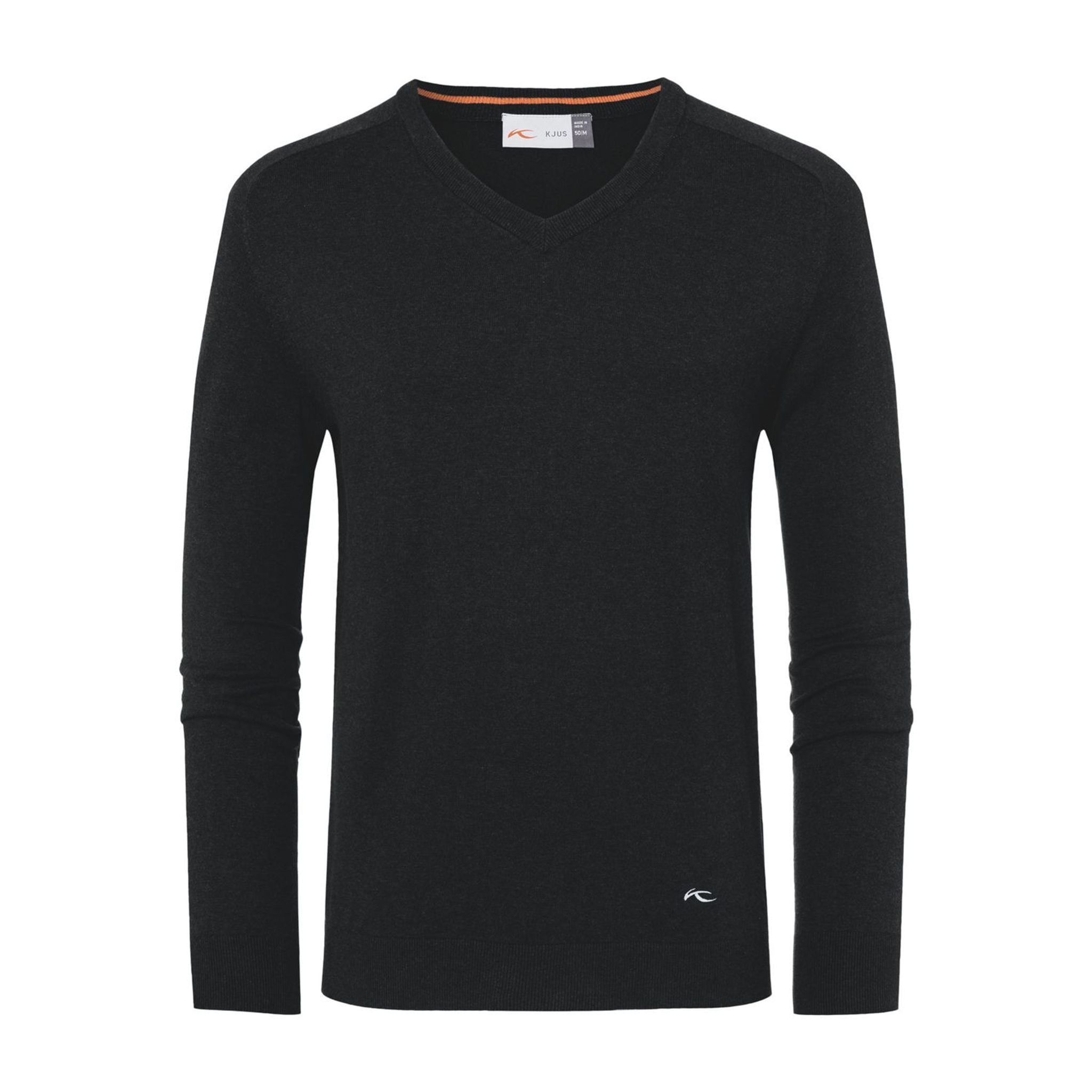 Kjus Pullover V-Ausschnitt Kirk M Schwarz Melange Herren