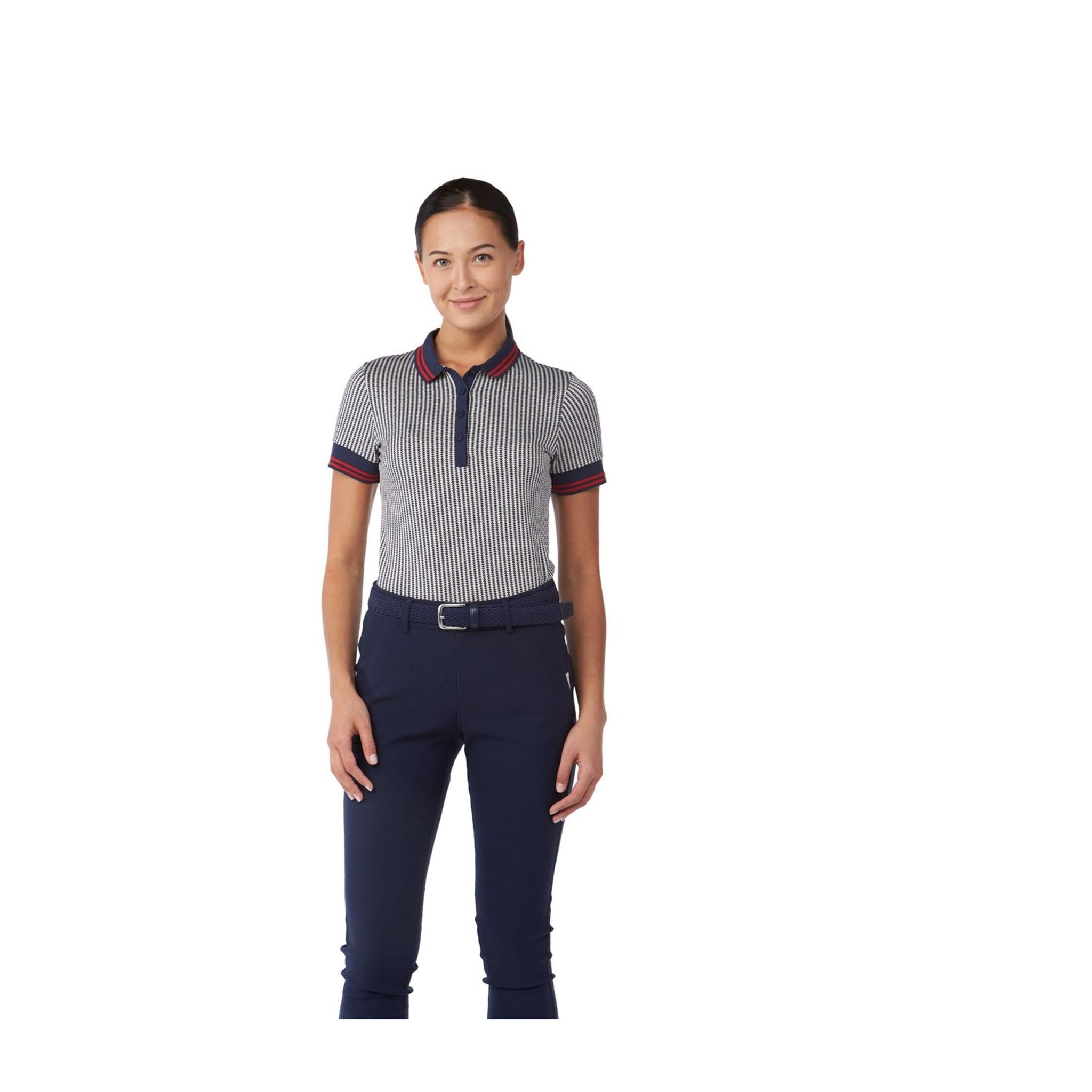 Kjus W Ella Structure SS Polo Atlanta Blue/Buttercr Damen