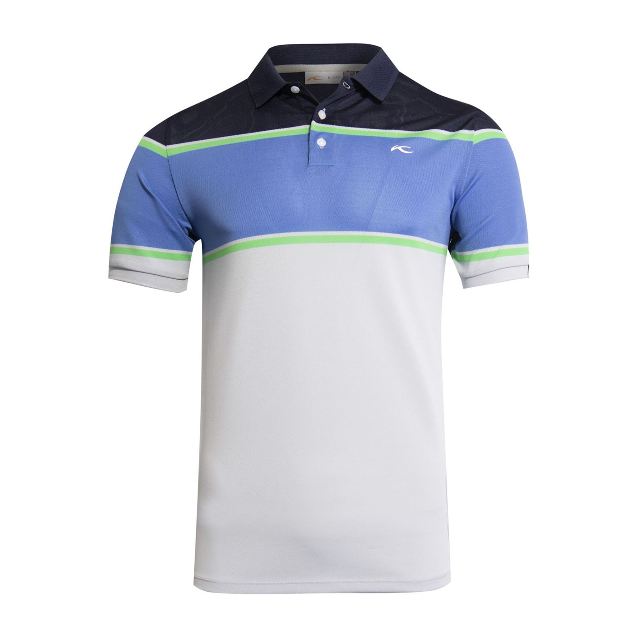 Kjus M Luan CB SS Polo Silber Fog/Waterfall Herren