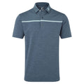 Footjoy Space Dye Block Golf Polo Lisle, Bluestone Herren Herren