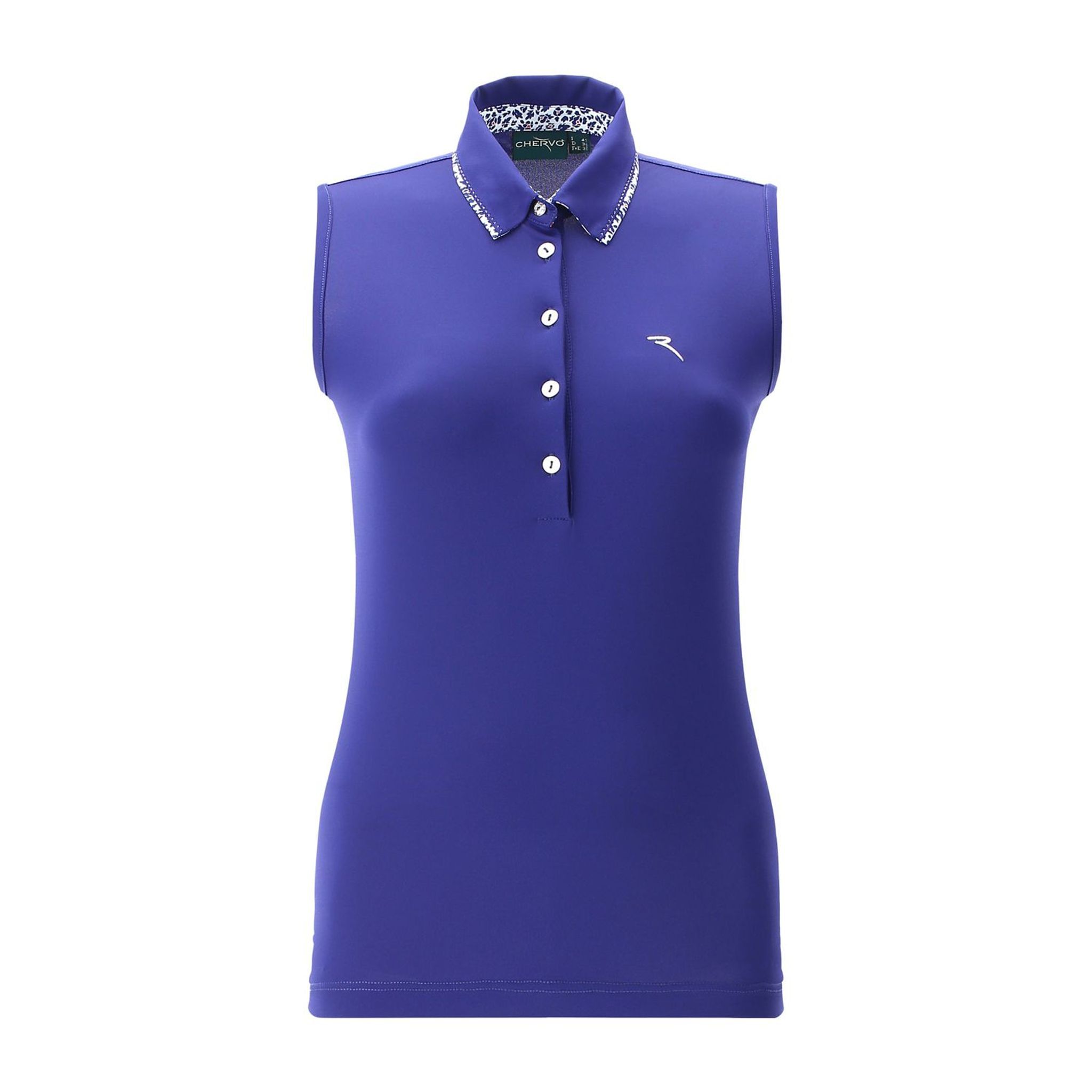 Chervo W Asuncion SL Polo Blau (Kragen-Muster) Damen