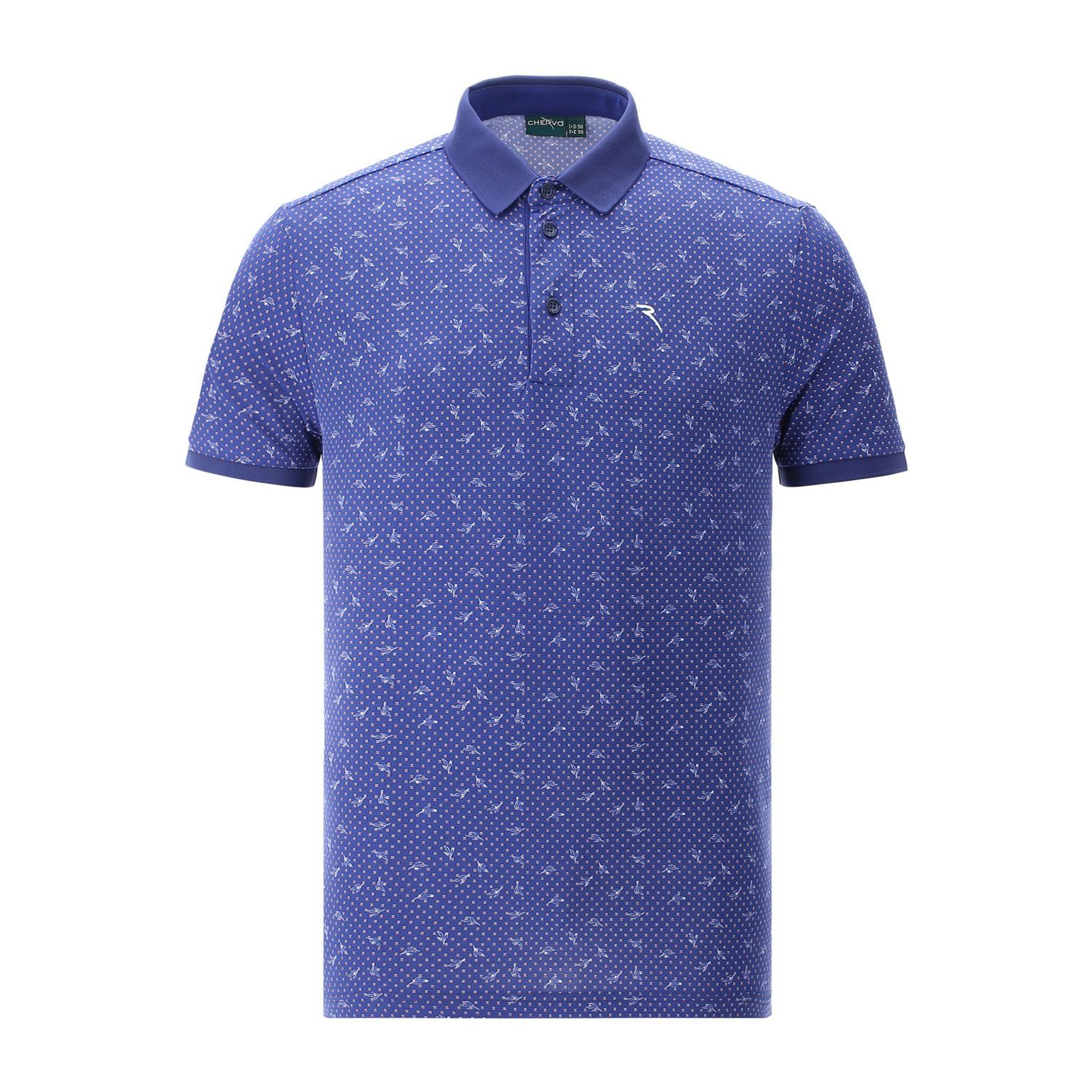 Chervo M Asier SS Polo Blau (Kleines Muster) Herren