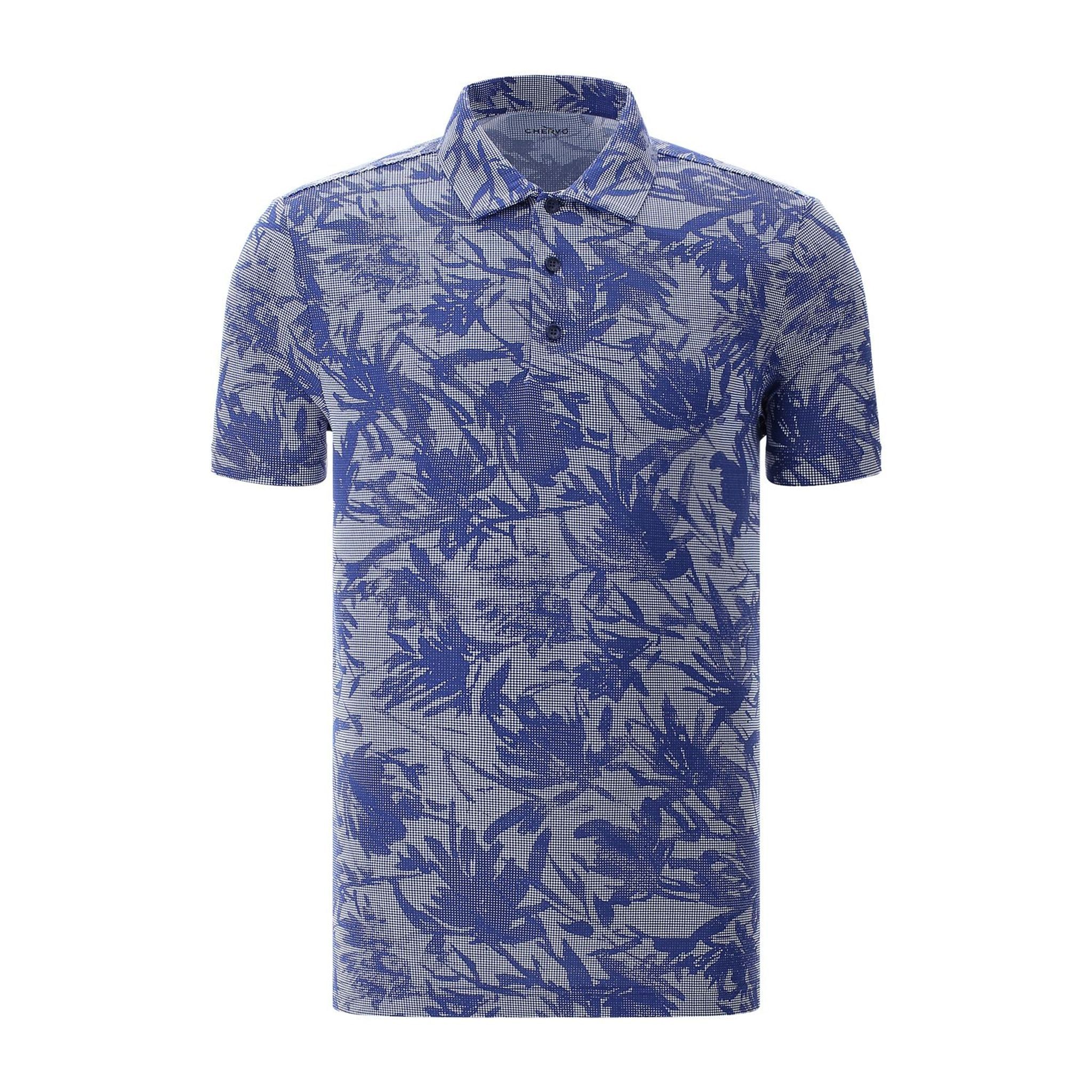 Chervo M Ambrosio SS Polo Blau/Blume Herren