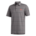 Adidas Ultimate Heather Stripe Polo Black/Coral/Melange Herren