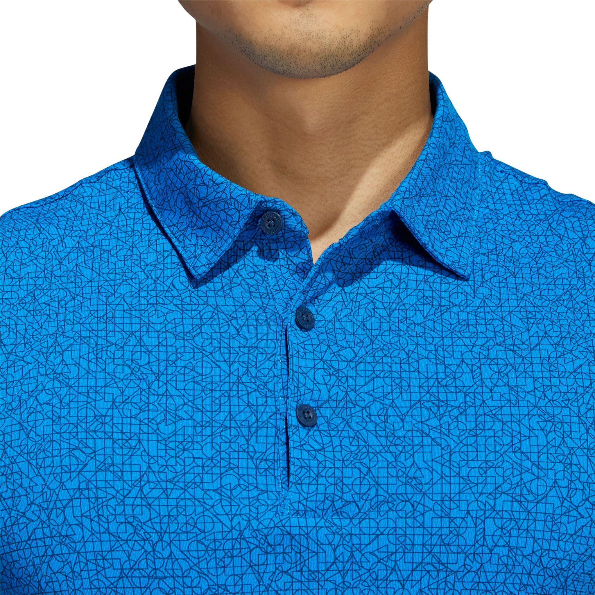 Adidas M Polo Abstract Print Blue Rush/Crew Navy Herren