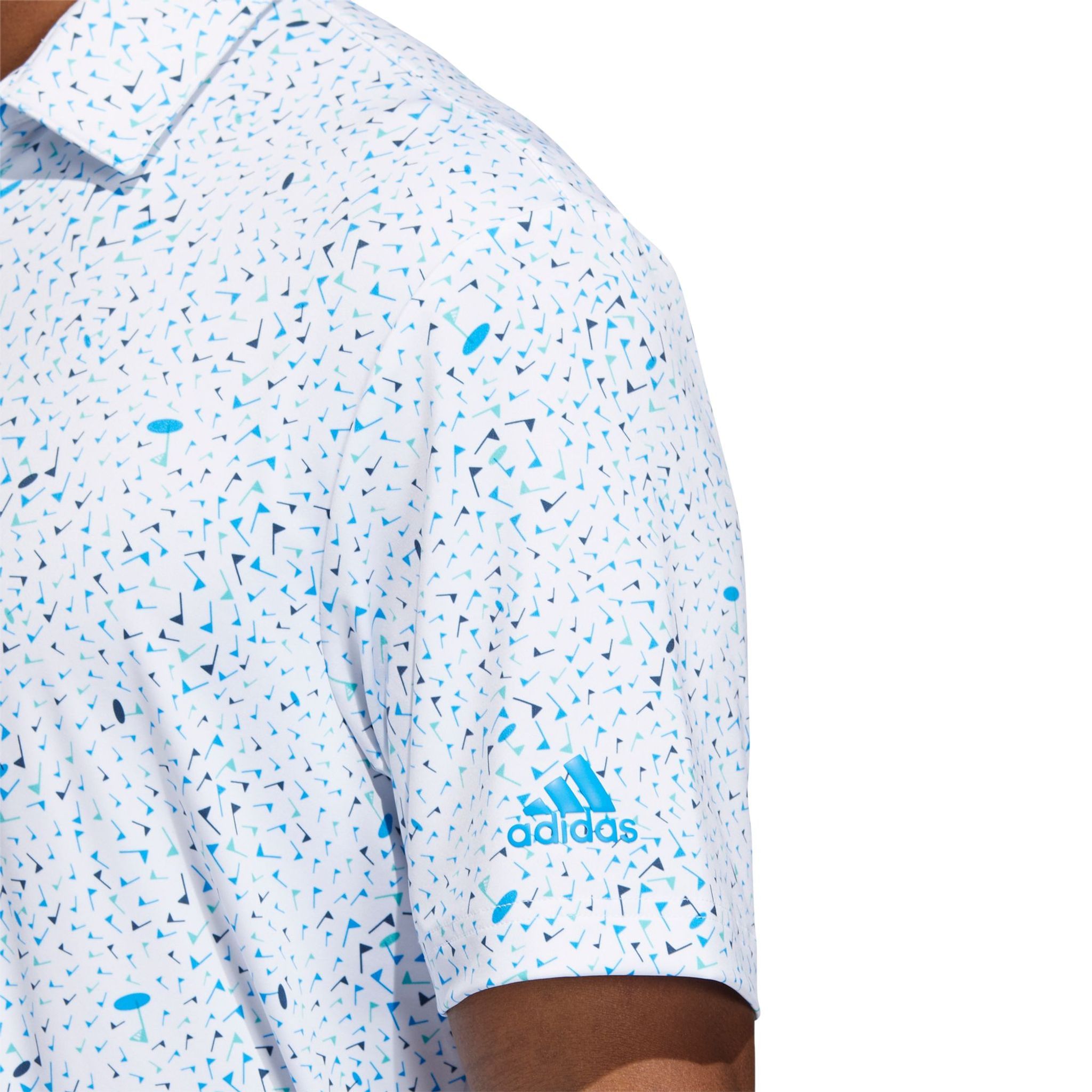 Adidas M Polo Flag Print Blue Rush/Semi Mint Rush/Crew Na Herren