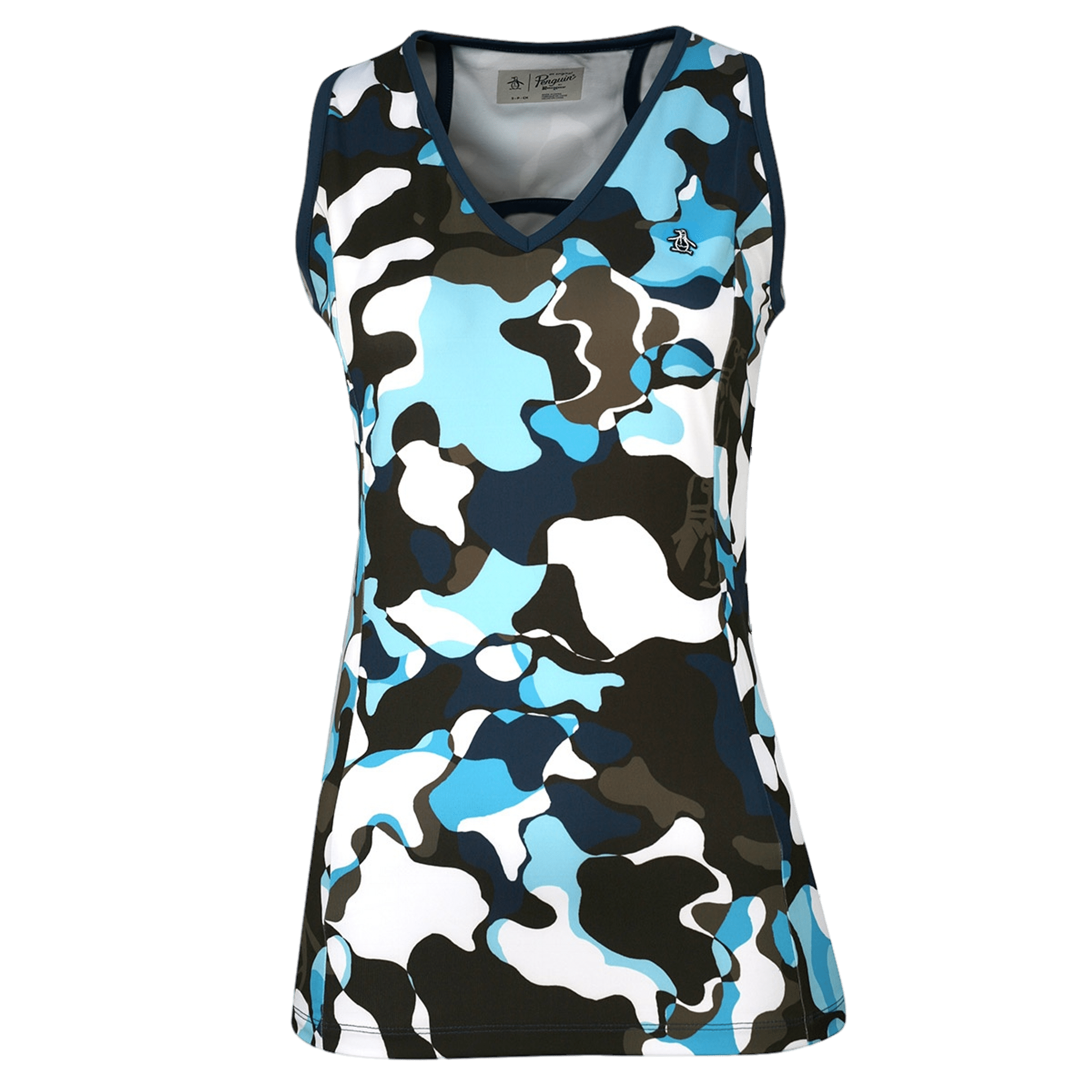 Original Penguin V-Neck Abstract Print Top Damen