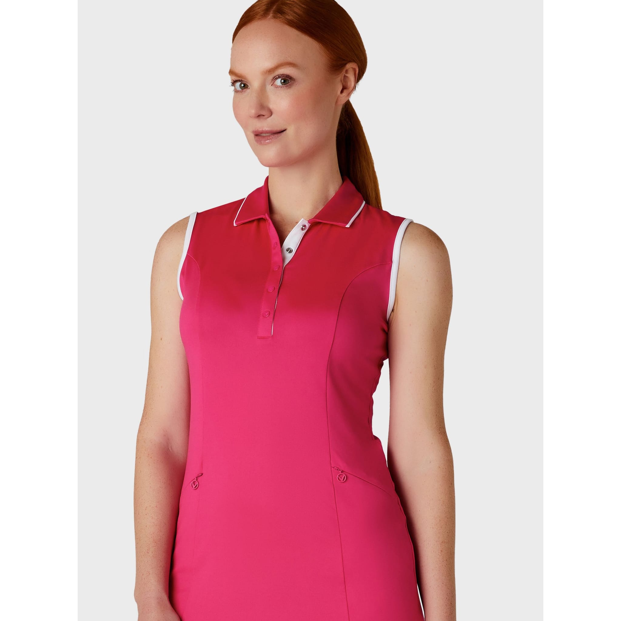 Callaway Sleeveless Snap Pla Kleid Damen