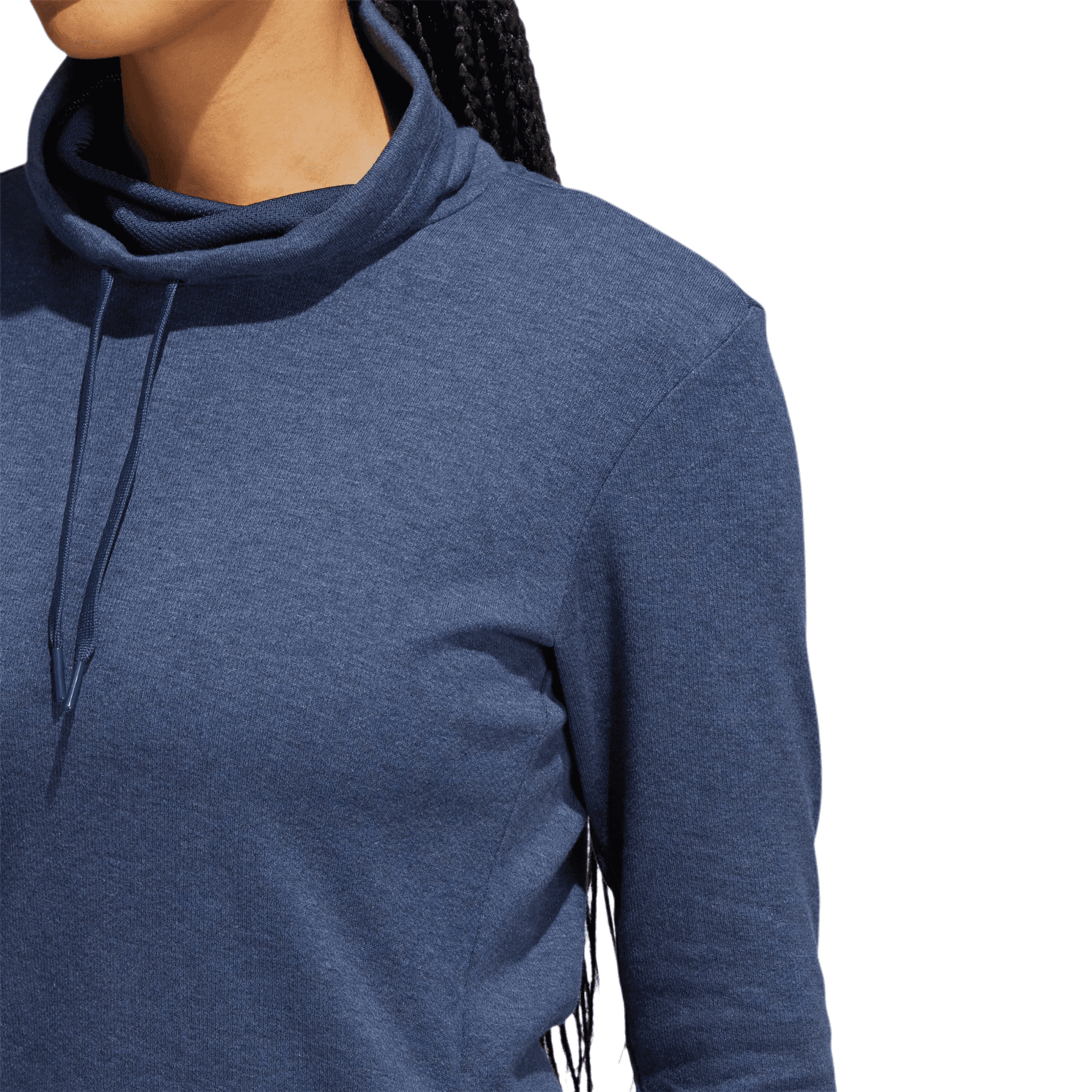 Adidas High Mock Golf Pullover Crew Navy Melange Damen Damen