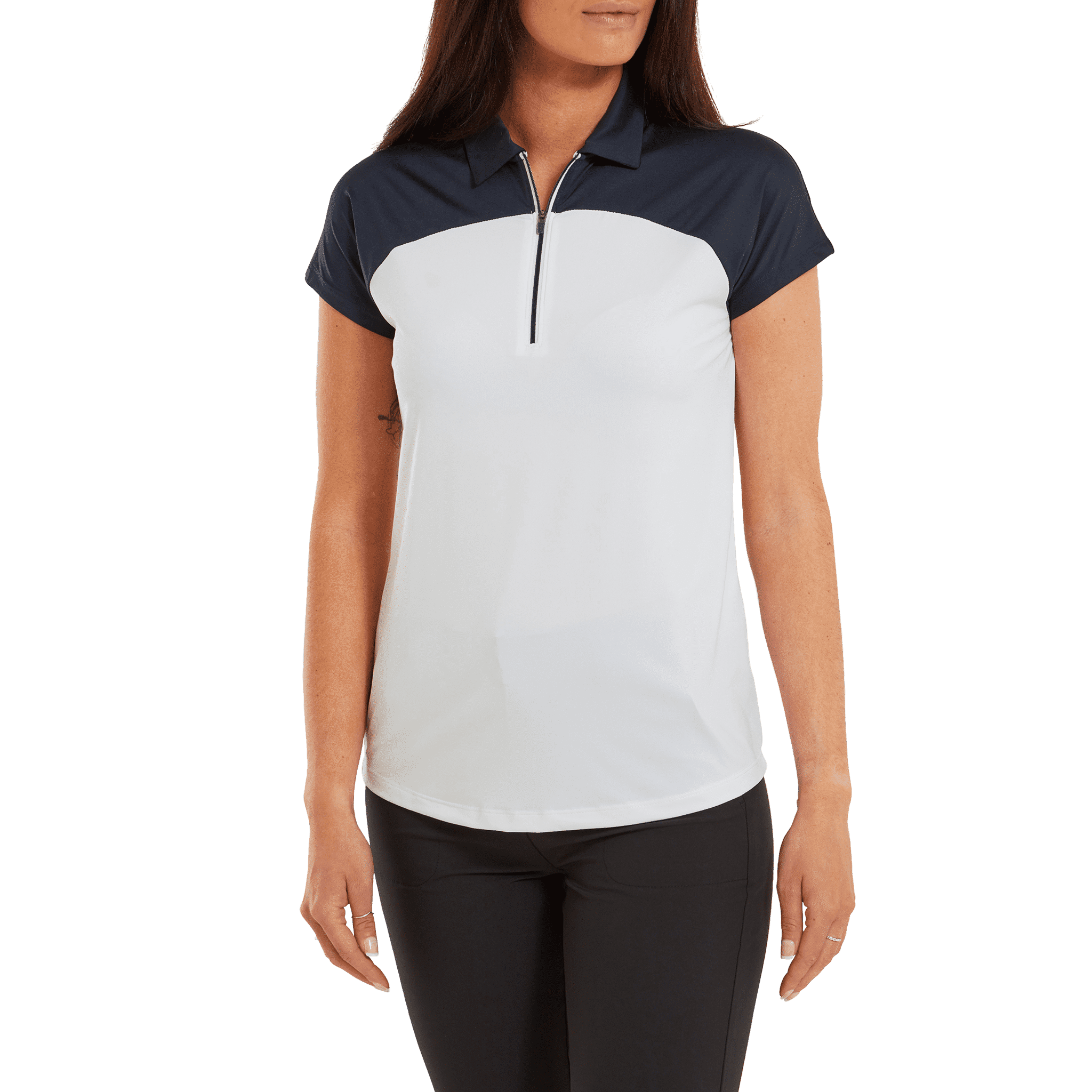 Footjoy Capsleeve Colour Block Poloshirt Damen