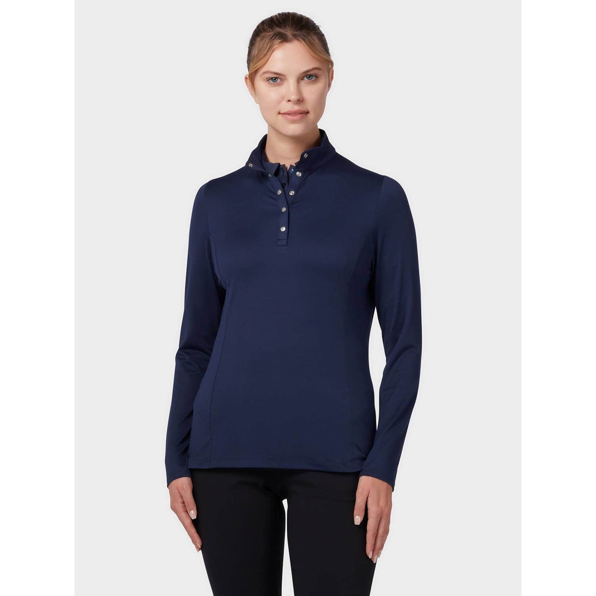 Callaway Thermal LS Fleece Jersey Polo Damen