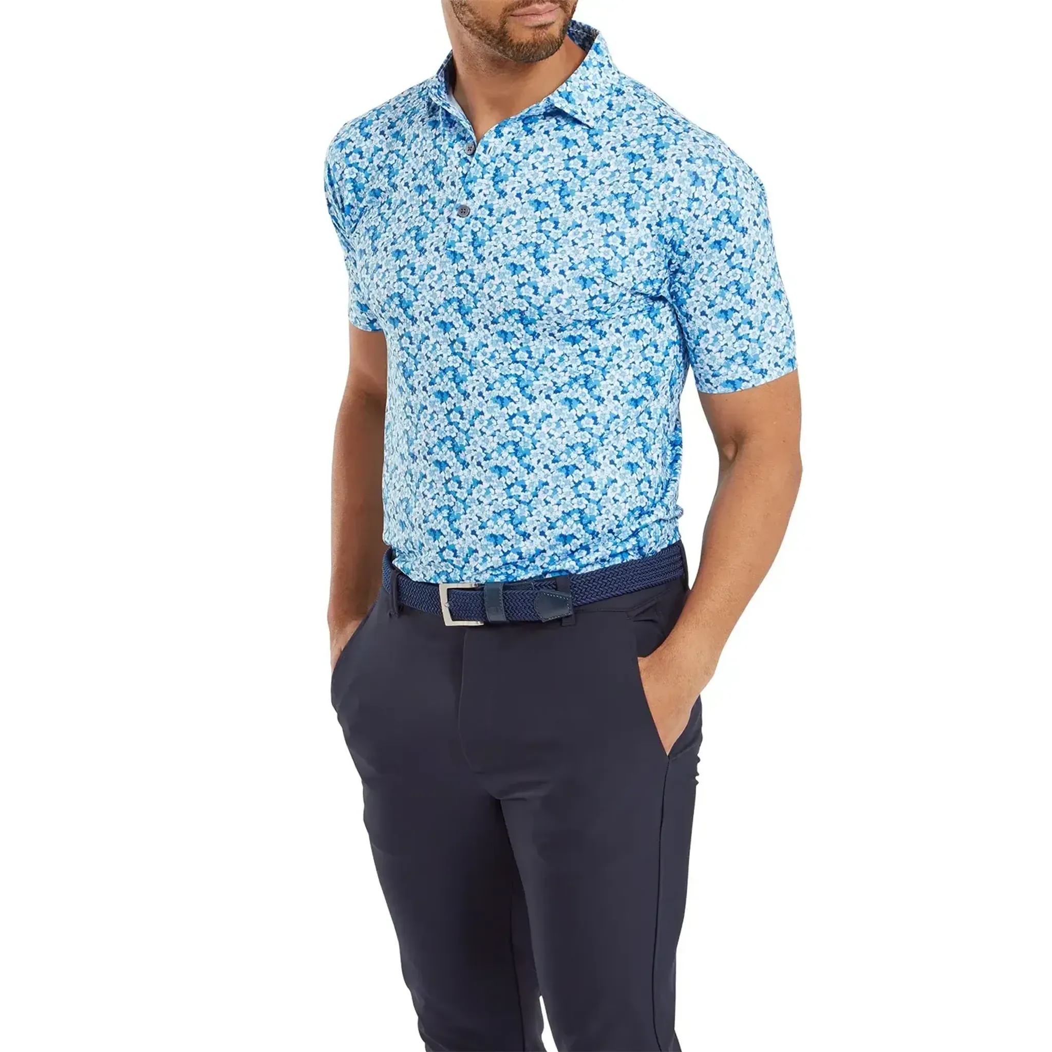 Footjoy Primrose Print Lisle Poloshirt Herren