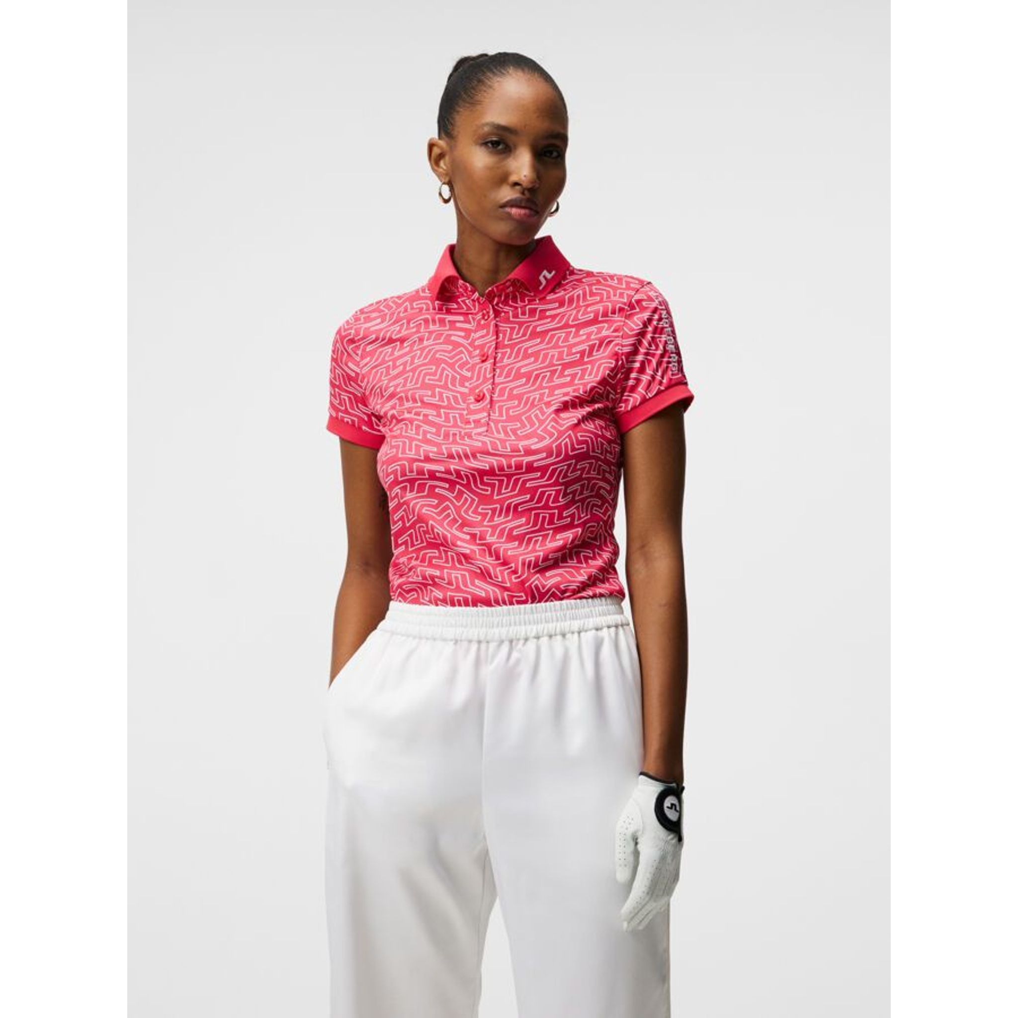 J. Lindeberg Tour Tech Print Poloshirt Damen