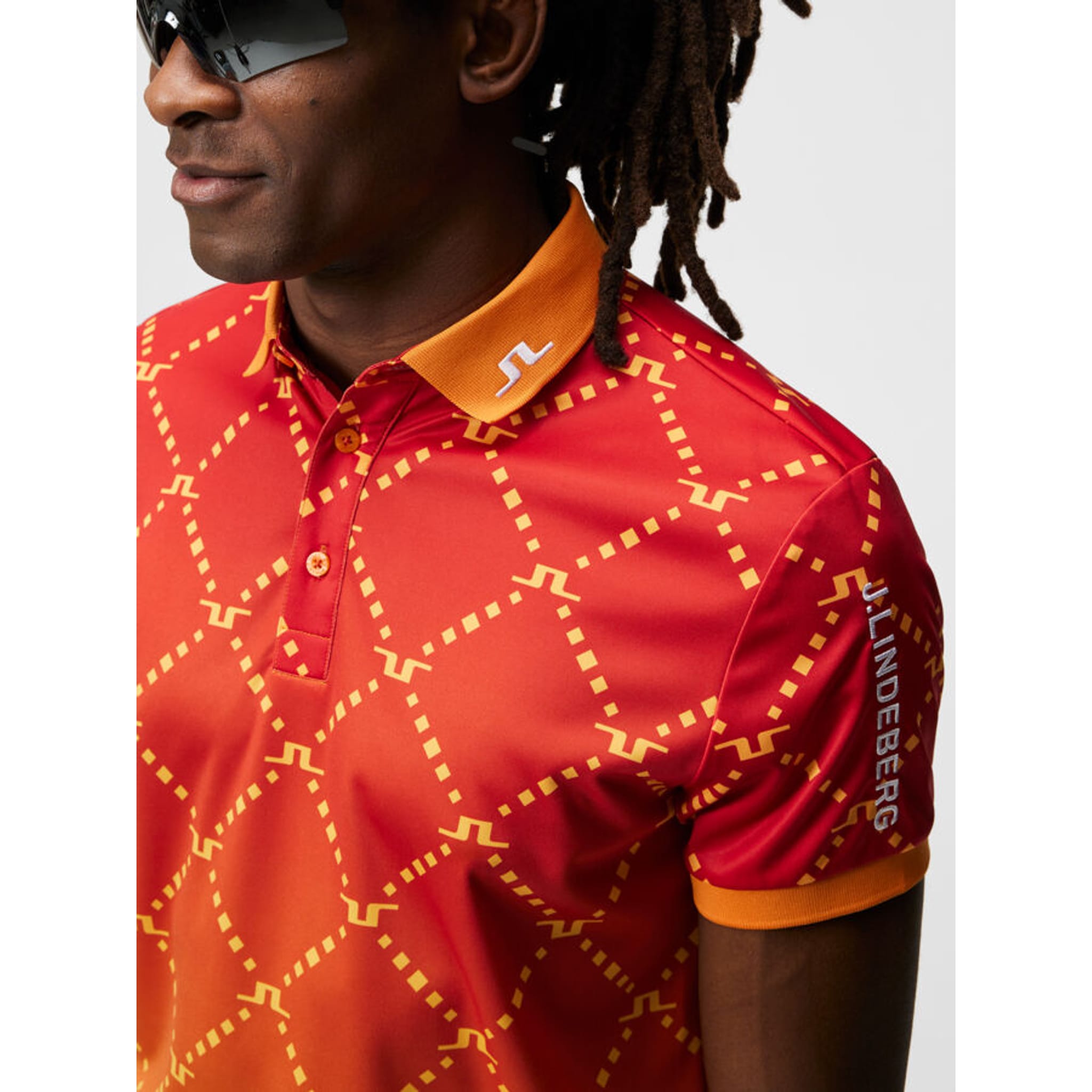 J. Lindeberg Tour Tech Reg Fit Print Poloshirt Herren