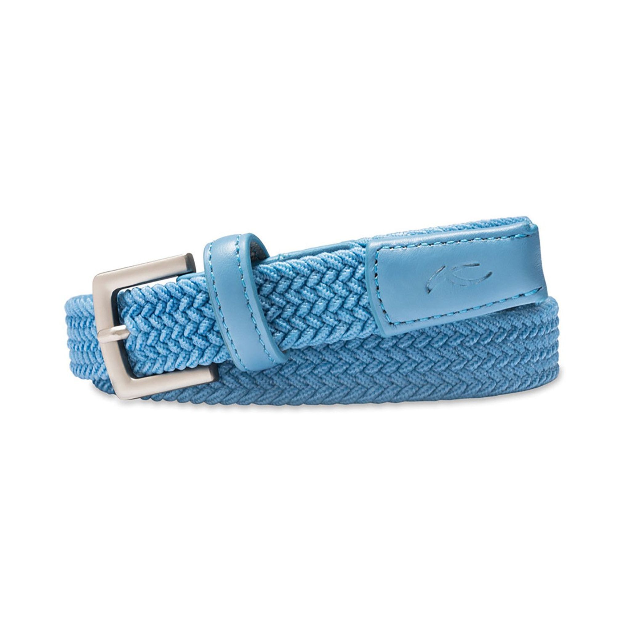 Unisex Classic Web Belt Narrow Atl. Silver Metal 105