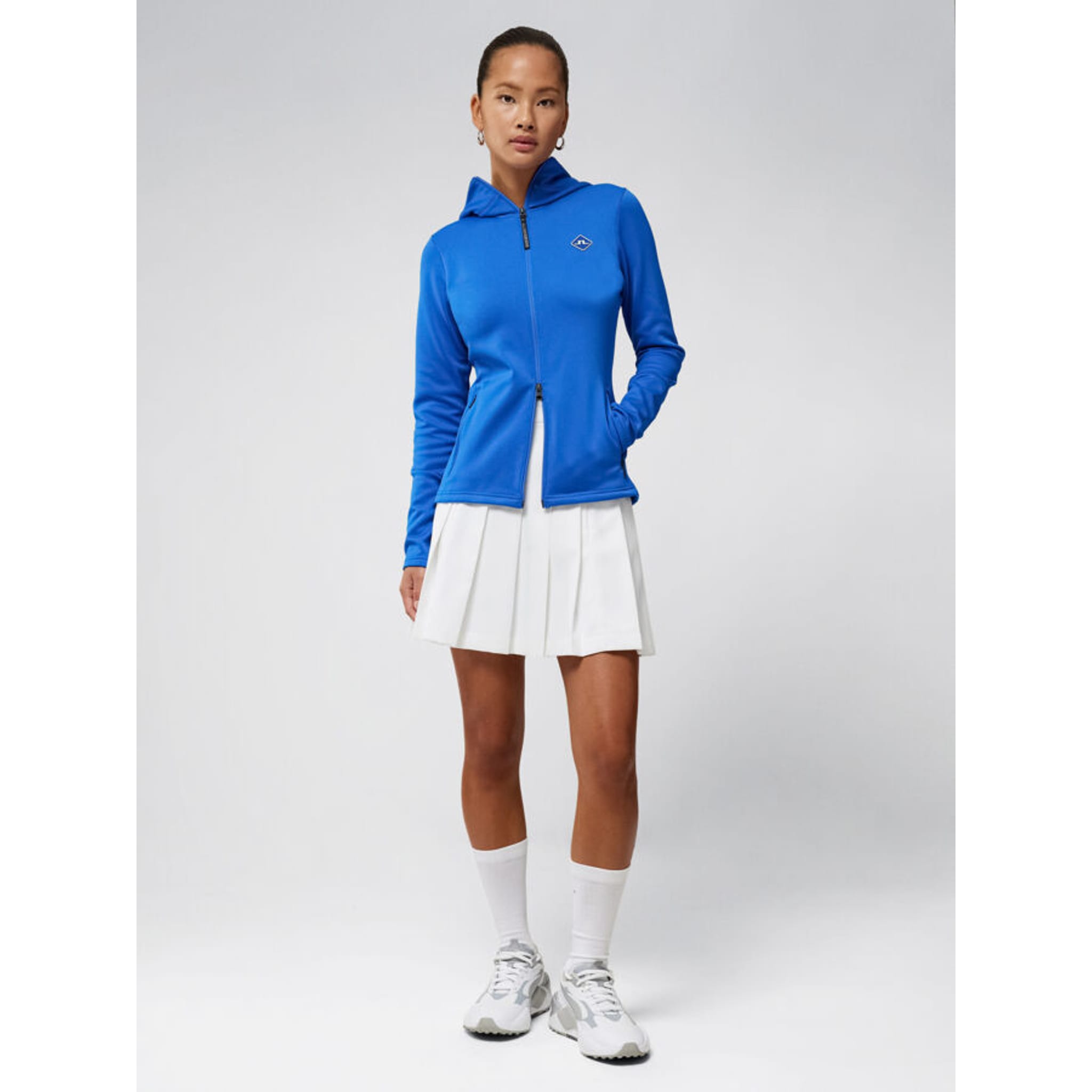 J. Lindeberg Aerial Hood Golf Sweater Nautical Blue Damen Damen